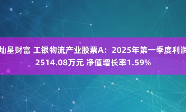 灿星财富 工银物流产业股票A：2025年第一季度利润2514.08万元 净值增长率1.59%