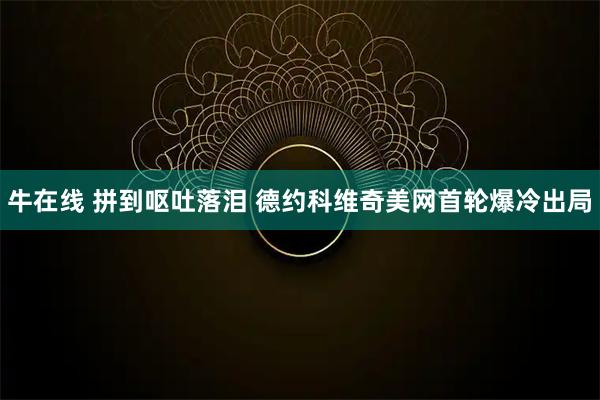 牛在线 拼到呕吐落泪 德约科维奇美网首轮爆冷出局